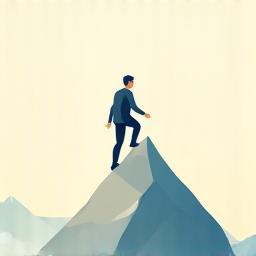 Person climbing a ladder towards career success