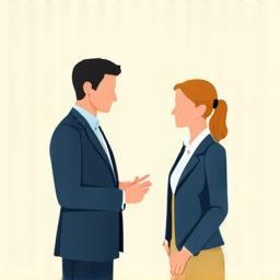 Two people discussing during an initial consultation